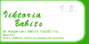 viktoria babits business card